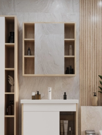 Шкаф с зеркалом для ванной Mixline Милтон-70 / 557616 - фото