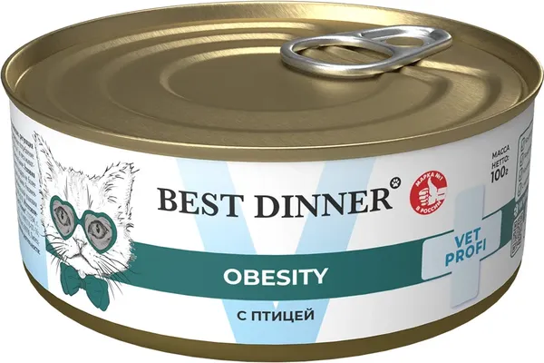 Сухой ветеринарный корм для кошек Best Dinner Vet Profi Obesity с птицей - фото