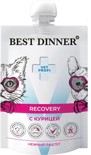 Влажный ветеринарный корм для кошек Best Dinner Vet Profi Recovery с курицей - фото