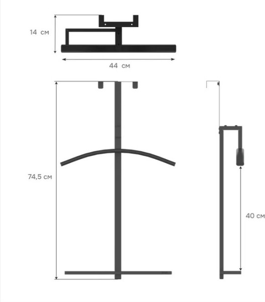 Вешалка для одежды ЗМИ Костюмная навесная Торонто 12 ВКНТ12ГР