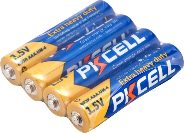 Комплект батареек Pkcell R03P/AAA 1.5V / R03P-4B - фото