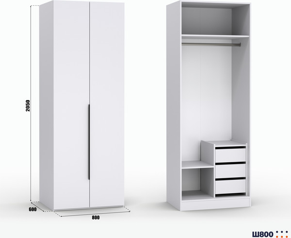 Шкаф Кастанье Модерн Ш 800