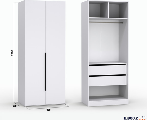 Шкаф Кастанье Модерн Ш 900.2