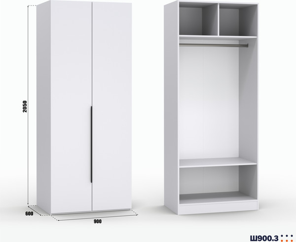 Шкаф Кастанье Модерн Ш 900.3 