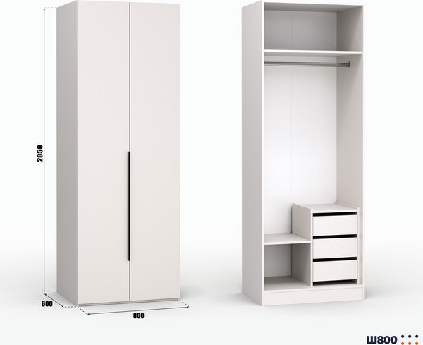 Шкаф Кастанье Модерн Ш 800