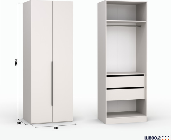 Шкаф Кастанье Модерн Ш 800.2