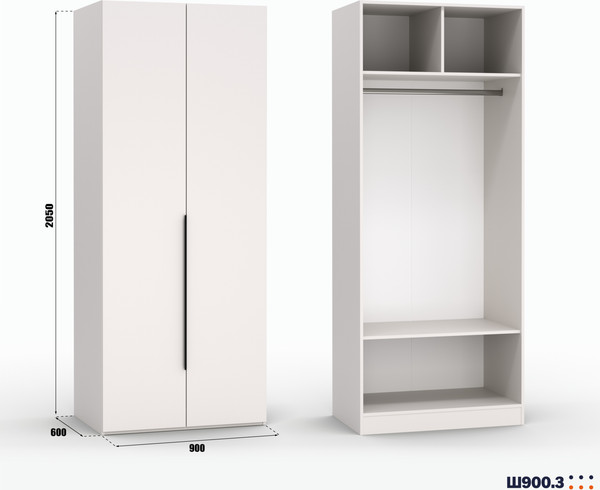 Шкаф Кастанье Модерн Ш 900.3