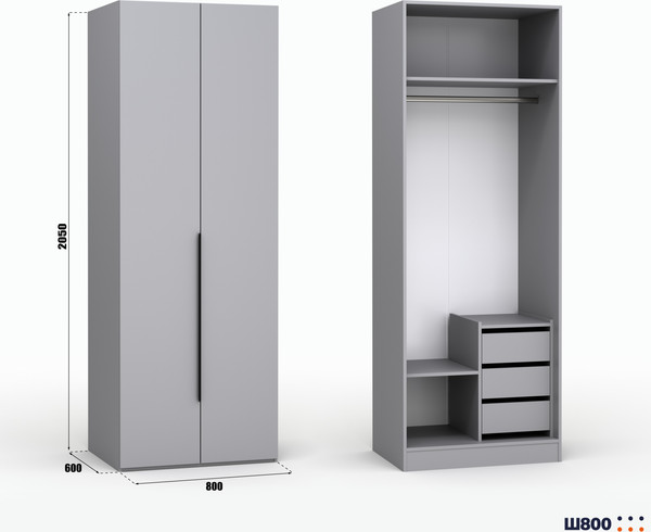 Шкаф Кастанье Модерн Ш 800