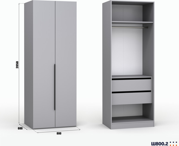 Шкаф Кастанье Модерн Ш 800.2