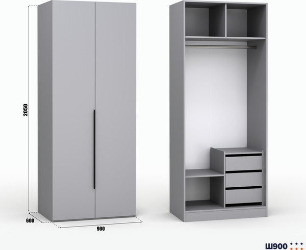 Шкаф Кастанье Модерн Ш 900