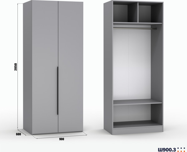 Шкаф Кастанье Модерн Ш 900.3