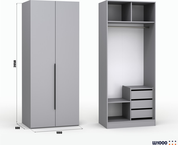 Шкаф Кастанье Модерн Ш 1000