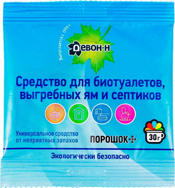 Биоактиватор Девон Порошок для биотуалетов, выгребных ям и септиков Н - фото