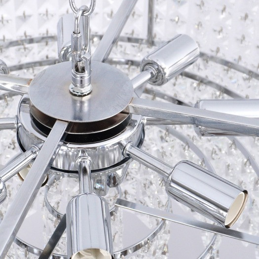 Люстра Estares Diona 8хЕ14-500х810-CHROME/CRYSTAL-220-IP20