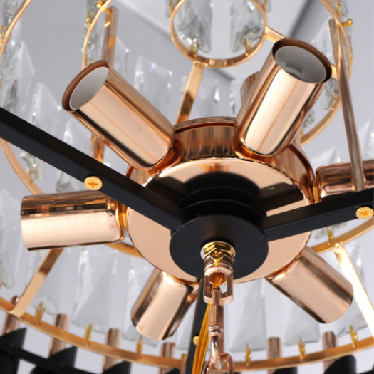 Люстра Estares Sandra 8хЕ14-480х905-BKGD/CRYSTAL-220-IP20