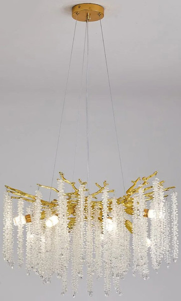 Люстра Estares Roxana 65 E14х8 R-600x1200-GOLD/CRYSTAL-220-IP20 - фото