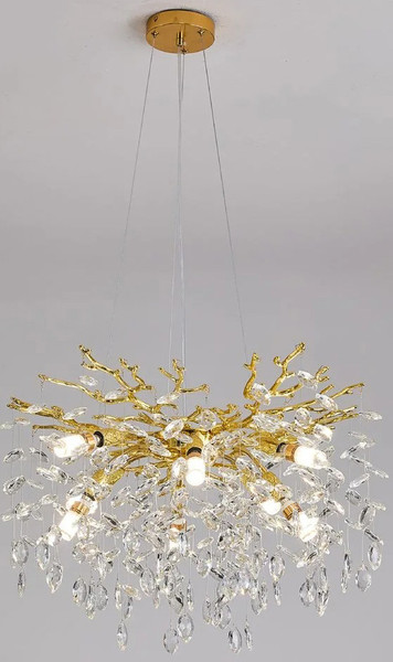 Люстра Estares Roxana 55 E14х8 R-600x1200-GOLD/CRYSTAL-220-IP20 - фото