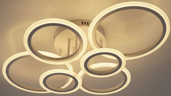 Люстра Estares Europa 80W 6R-IRC-675x480x175-WHITE/WHITE-220-IP20 - фото