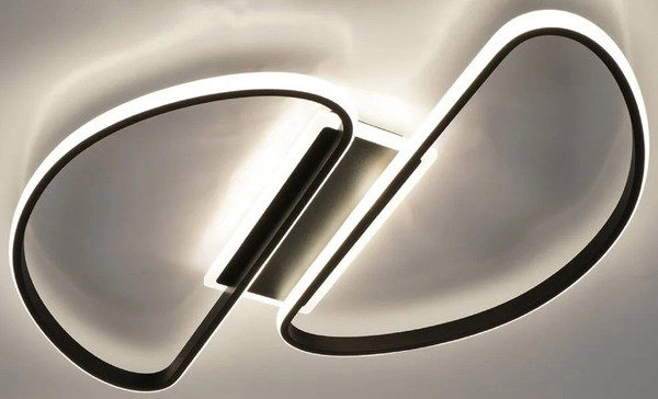 Потолочный светильник Estares Modena 80W R-RC-540x640x55-BLACK/WHITE-220-IP20 - фото