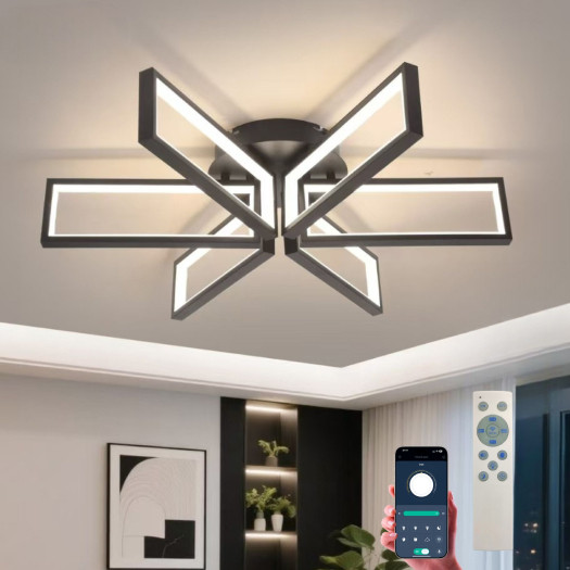 Люстра Estares Maldi 165W 6S-APP-850x200-BLACK/WHITE-220-IP20