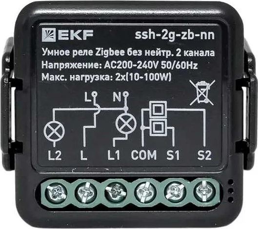 Умное реле EKF Connect Select Zigbee ssh-2g-zb-nn - фото