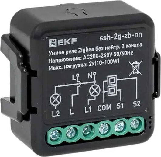 Умное реле EKF Connect Select Zigbee ssh-2g-zb-nn