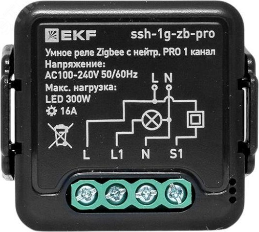 Умное реле EKF Connect Select Zigbee Pro ssh-1g-zb-pro - фото