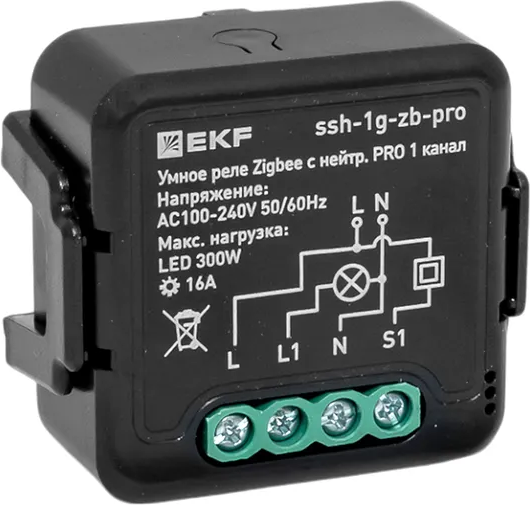 Умное реле EKF Connect Select Zigbee Pro ssh-1g-zb-pro
