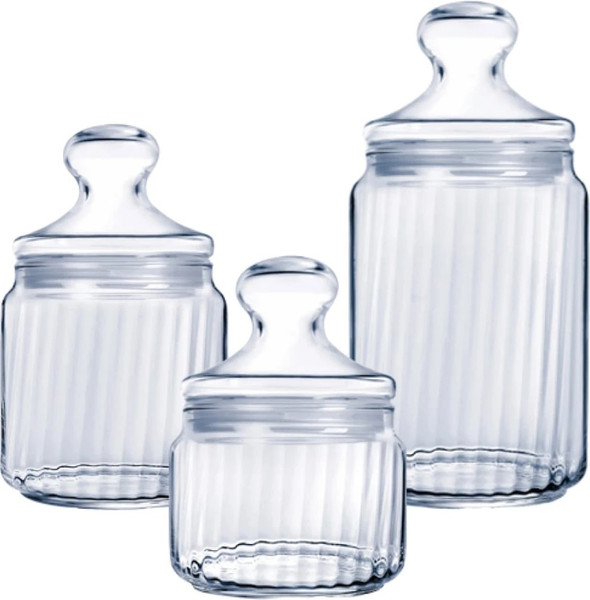 Набор емкостей для хранения Luminarc Striped V9606 - фото