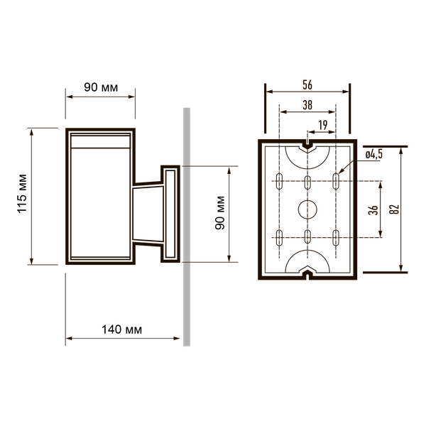 Бра уличное JAZZway PWL 11590 GX53-1 GR 230В / 5065116