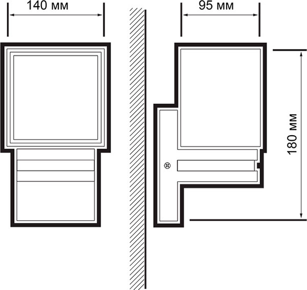 Бра уличное JAZZway PWL-18095 1x8Вт 4000К BL / 5053175