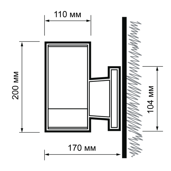 Бра уличное JAZZway PWL-200110/30D 1x9Вт 3000К / 5064614