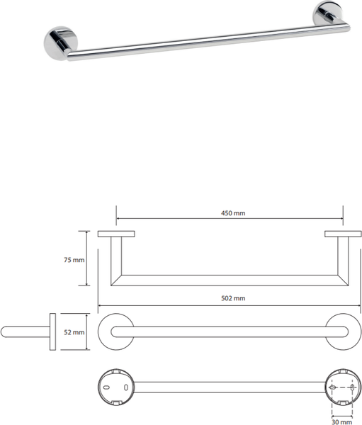 Держатель для полотенца Bemeta Circum 168204022