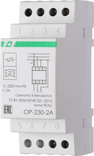 Ограничитель перенапряжения Евроавтоматика OP-230-2A / EA10.001.002 - фото