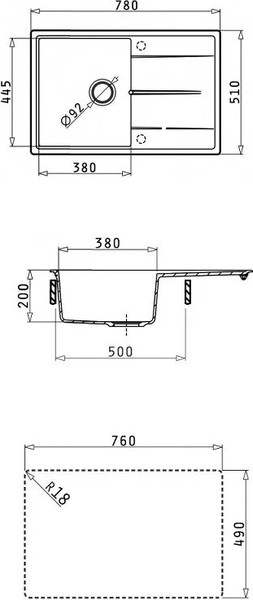 Мойка кухонная Abber Quarz AQ2904G