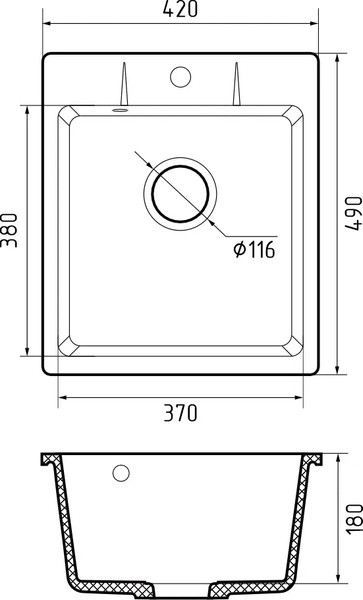 Мойка кухонная GranFest Urban UR-242