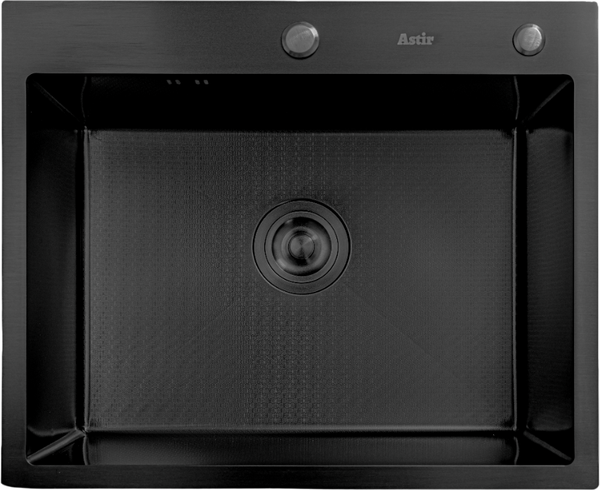 Мойка кухонная Astir PVD Black Decor 60x50B - фото