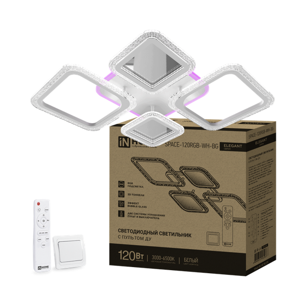 Люстра INhome Elegant Space-120RGB-WH-BG / 4690612062327
