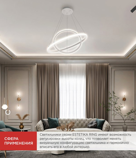 Потолочный светильник INhome Estetika Ring-95RC-2WH / 4690612062495