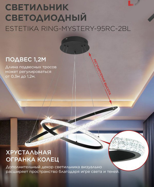 Потолочный светильник INhome Estetika Ring-Mystery-95RC-2BL / 4690612062525