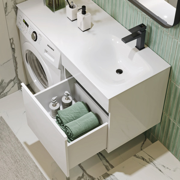 Тумба под умывальник Aqwella под стиральную машину Duet DU01051