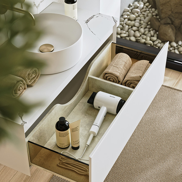 Тумба под умывальник Aqwella Geometria GE01081WM+STG814X476MW