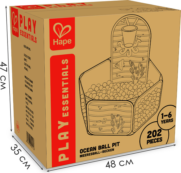 Сухой бассейн Hape Океан с шариками / E8973_HP