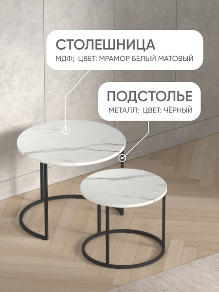 Комплект журнальных столиков Кортекс-мебель Кайзер-01