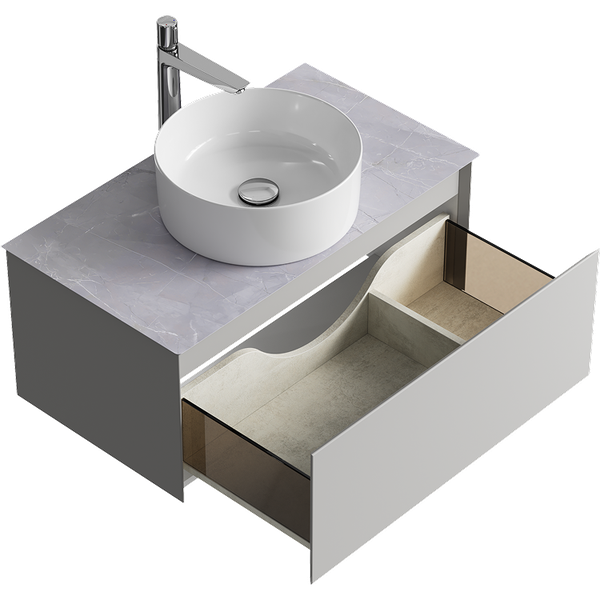 Тумба под умывальник Aqwella Geometria GE01081ST+STG814X476GS