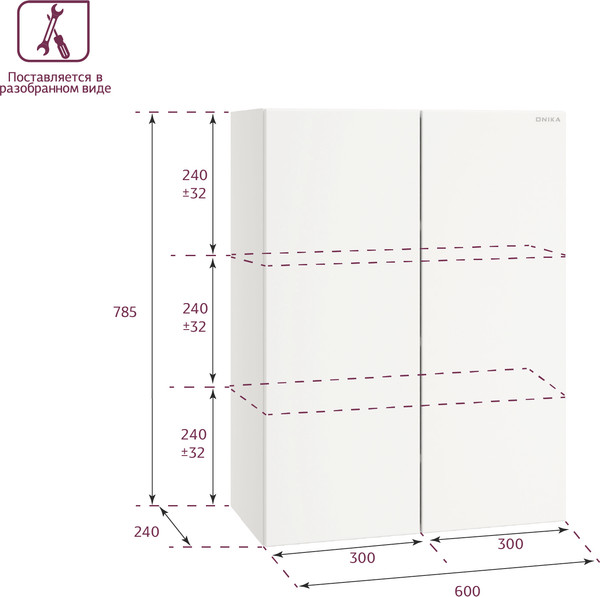 Шкаф для ванной Onika Маркус 60