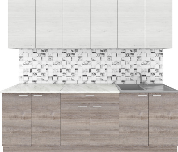 Кухонный гарнитур Агута Альфа 2.4 без столешницы - фото