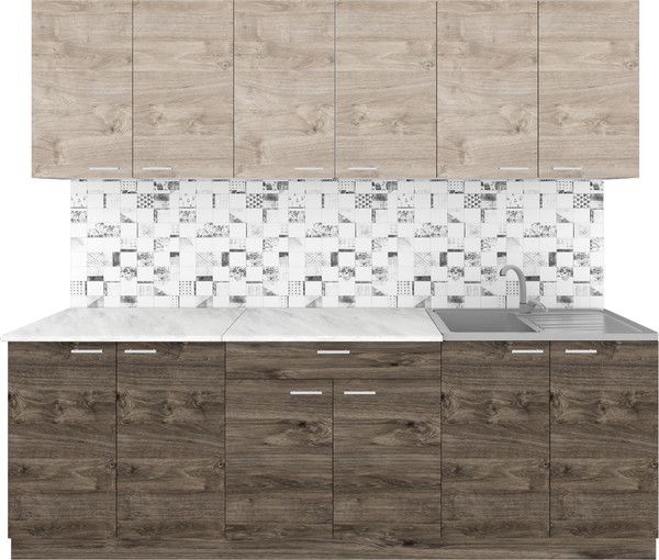 Кухонный гарнитур Агута Альфа 2.4 без столешницы - фото