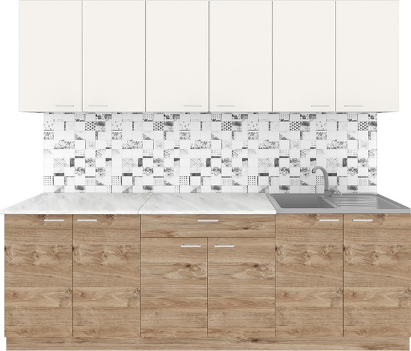 Кухонный гарнитур Агута Альфа 2.4 без столешницы - фото