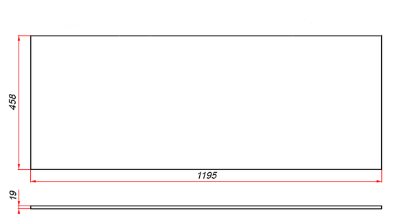 Столешница для тумбы в ванную ЗОВ M19W120